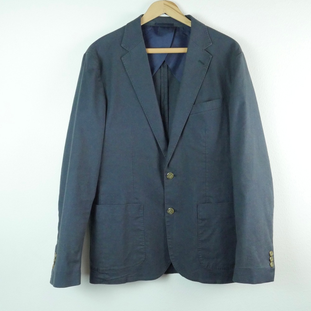J.Crew Classic Fit Suit Jacket Hemp Organic Cotton Blazer M Stretch Unstructured